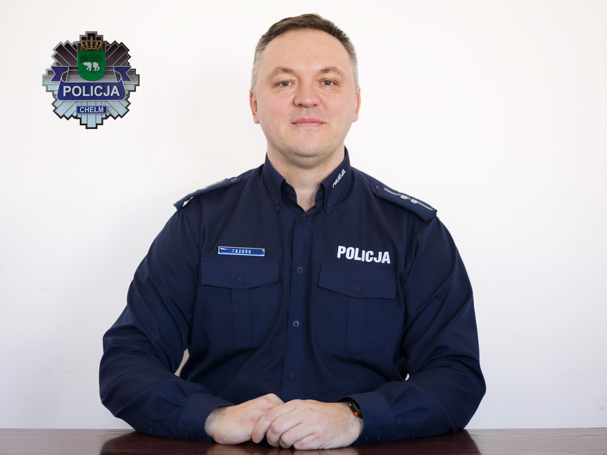 Wizerunek dzielnicowego Rejonu numer 2 aspirant Paweł Stańkowski