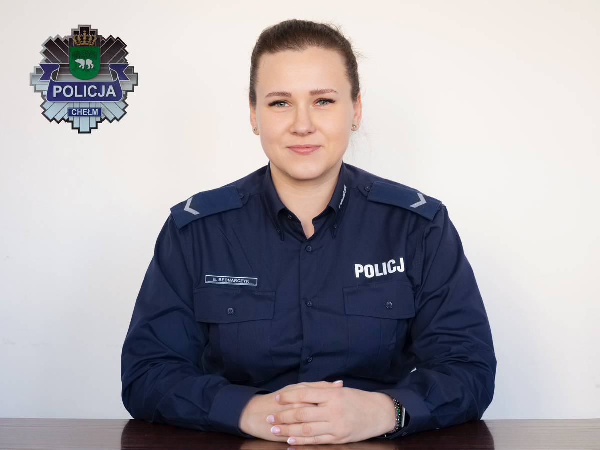 Wizerunek dzielnicowego Rejonu numer 4 sierżant Edyta Bednarczyk