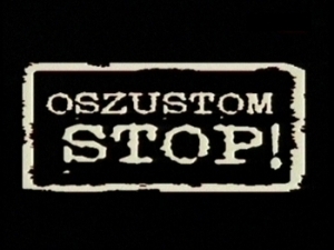 Napis Oszustom stop