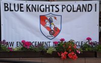 Baner klubu z napisem Blue Kinghts Poland I