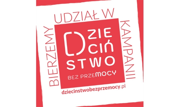 Logo kampanii &quot;Dzieciństwo bez przemocy&quot;.