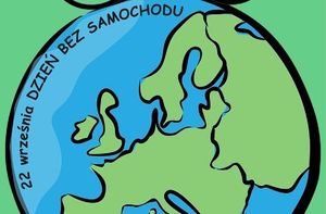 Grafika kuli ziemskiej, na niej rower i napis 22 września dzień bez samochodu.
