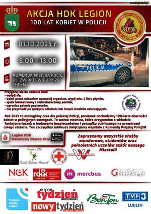 Plakat promujący akcję krwiodawstwa.