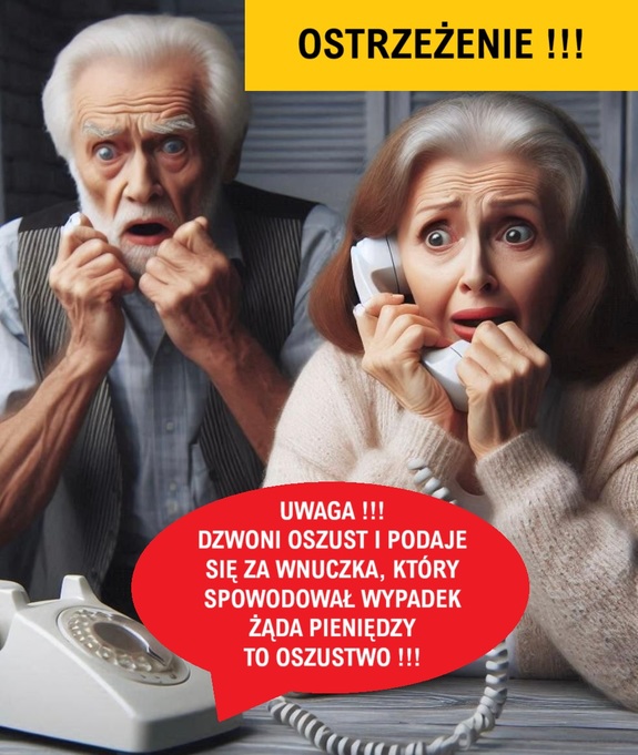 Zdjęcie przedstawiające kobietę i mężczyznę w podeszłym wieku rozmawiających przez telefon