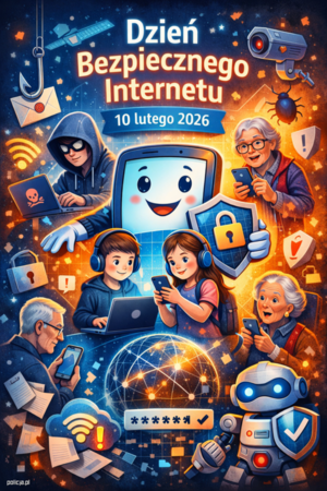 Plakat dotyczący Dnia Bezpiecznego Internetu