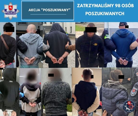 Zatrzymane osoby do akcji poszukiwany.