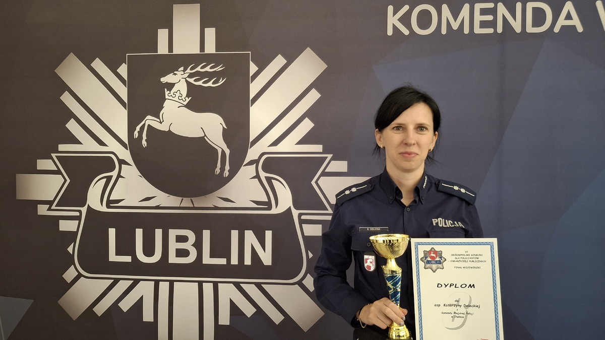 Sukces asp. Katarzyny Doleckiej w konkursie dla oskarżycieli publicznych
